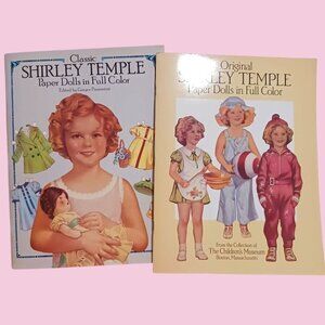 Classic & Original vtg  Shirley Temple Paper Dolls In Full Color Set of 2